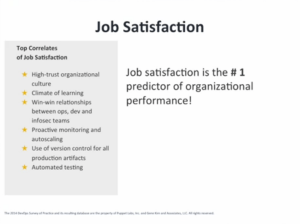Job satisfaction as a performance indicator